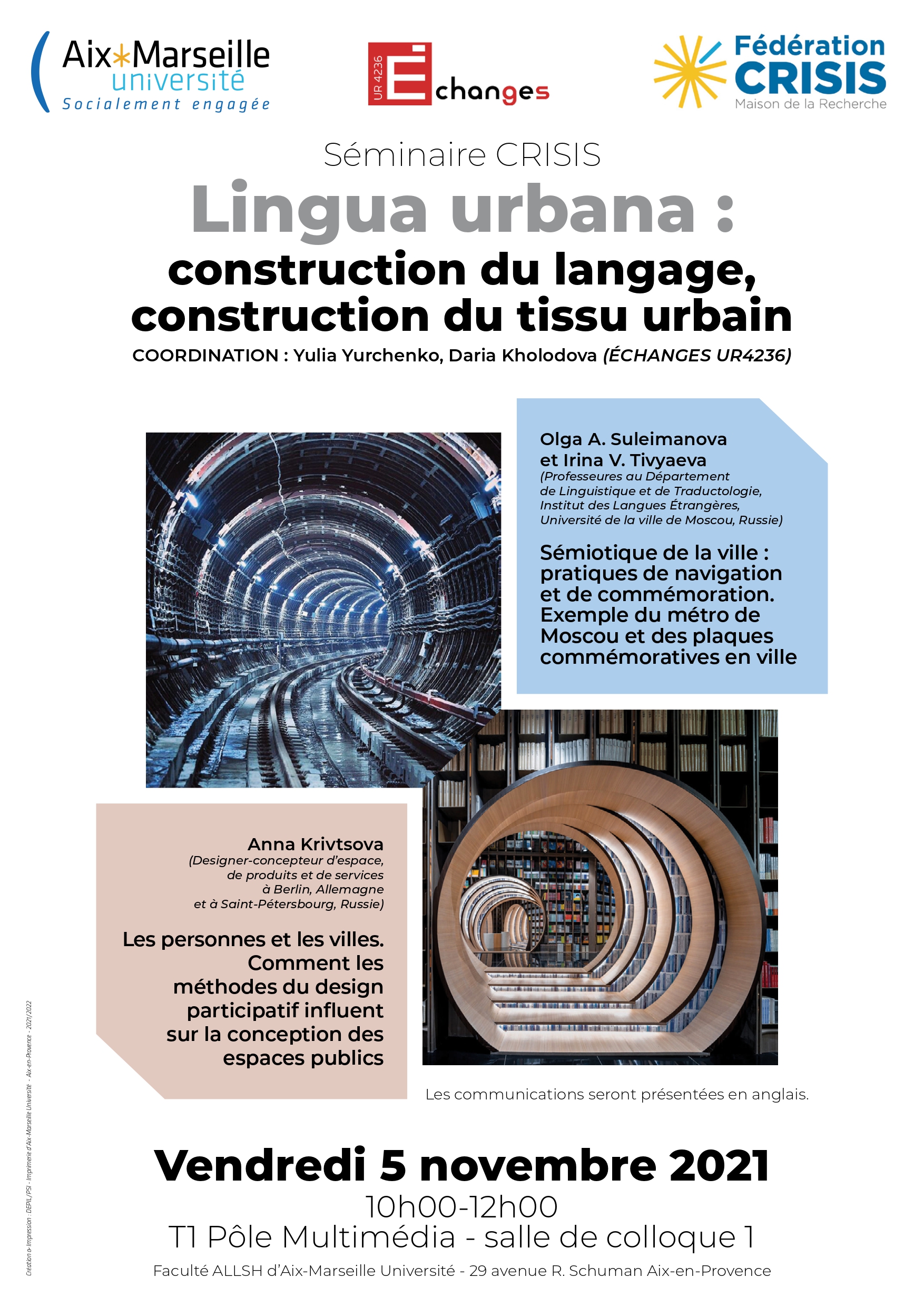 Séminaire CRISIS  » Lingua urbana : construction du langage, construction du tissus urbain « 