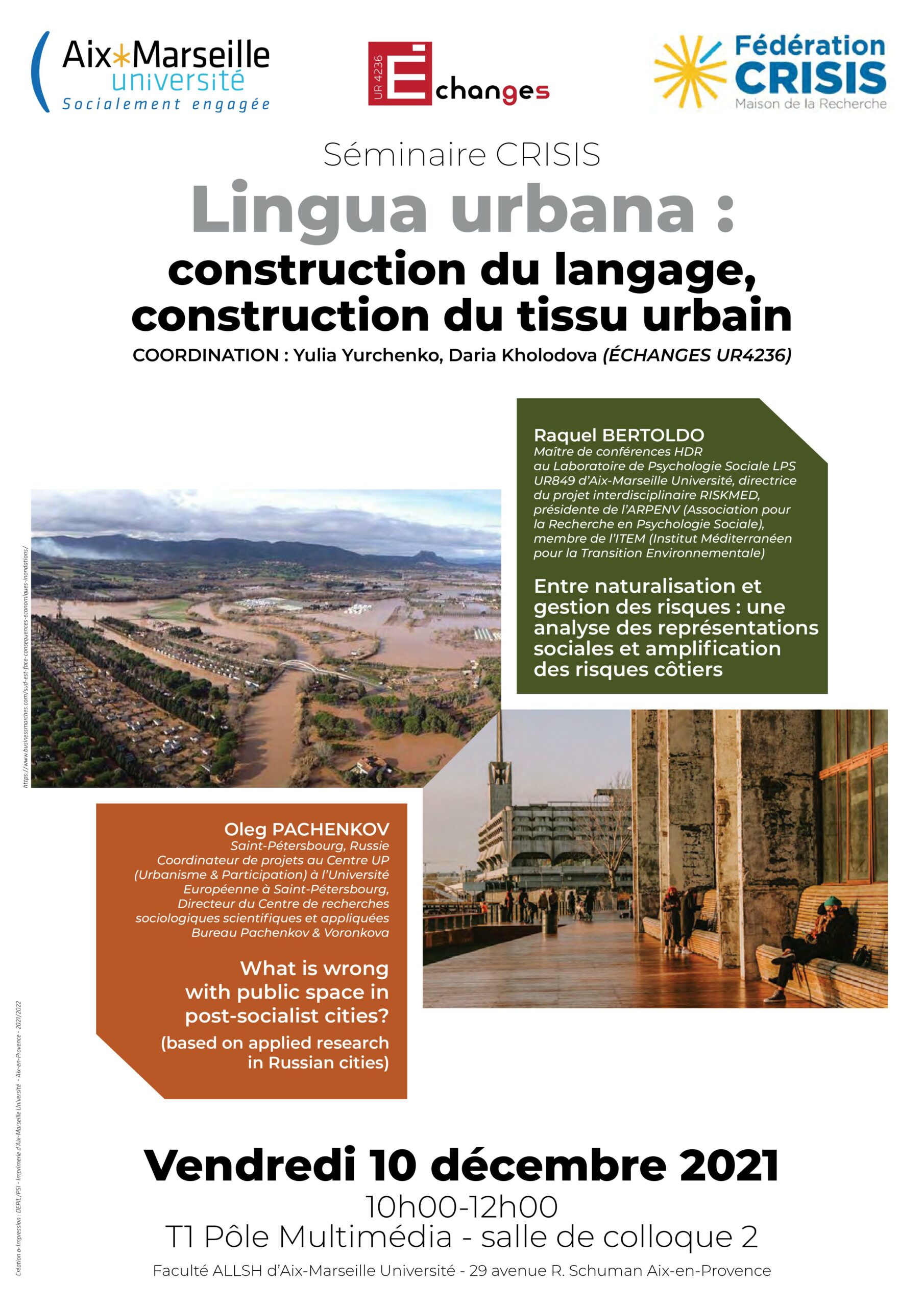 La 2e séance du séminaire CRISIS  » Lingua urbana : construction du langage, construction du tissus urbain « 